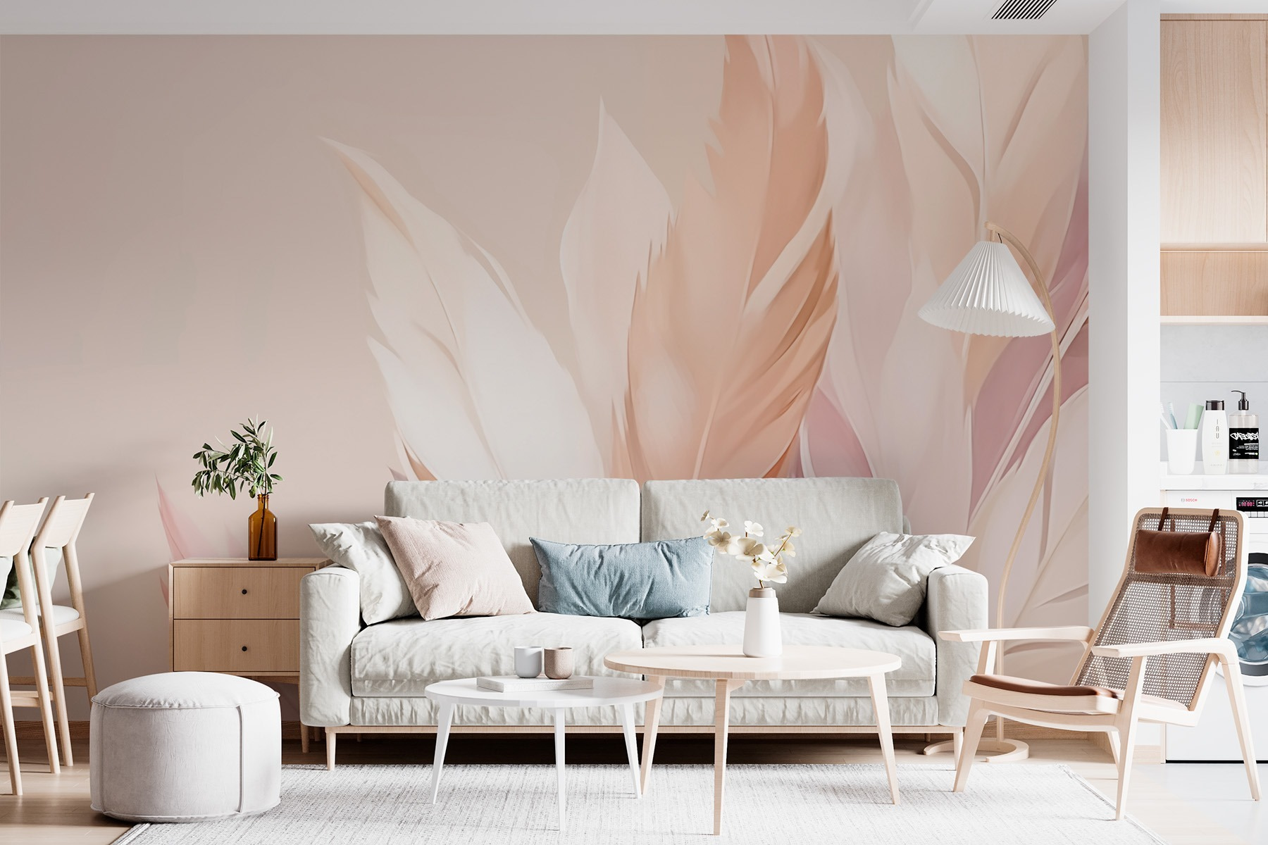 Soft hues of delicate feathers