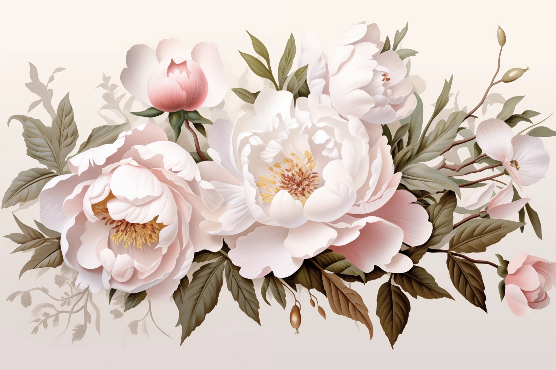 Delicate blooms in soft colors Delicate blooms in soft colors