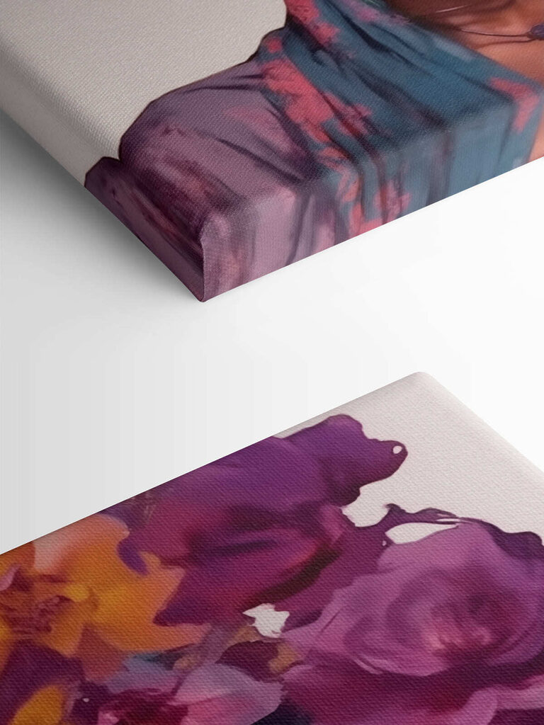 Woman with flowers on her head