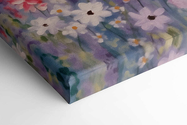 Painting of flowers on a blue background Painting of flowers on a blue background