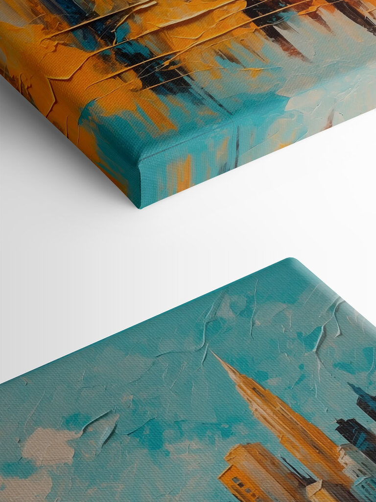 Painting of a city Painting of a city