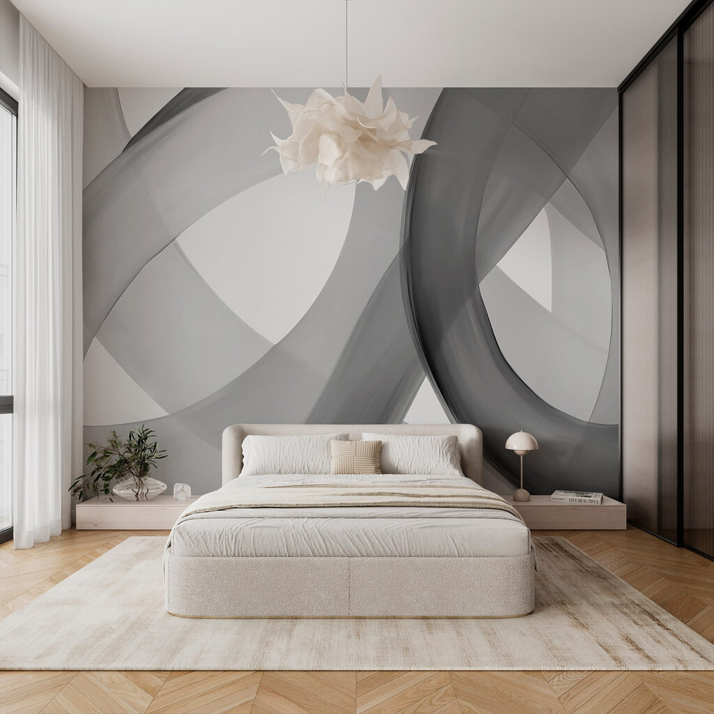 Grey and white swirls