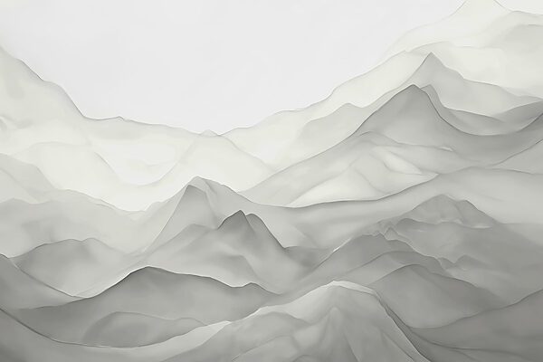White and grey mountain range