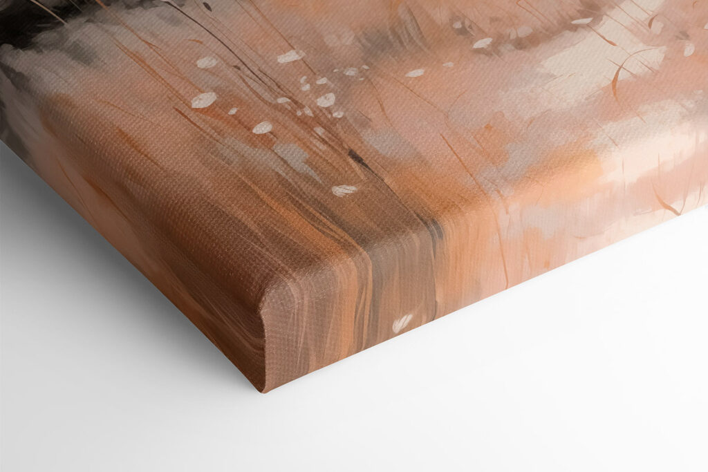 Painting of a river running through a field Painting of a river running through a field