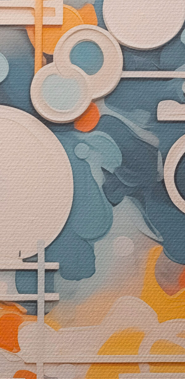 Kolorowa grafika z białymi liniami i okręgami Kolorowa grafika z białymi liniami i okręgami