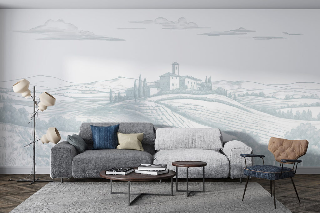 Landscape with a house and trees