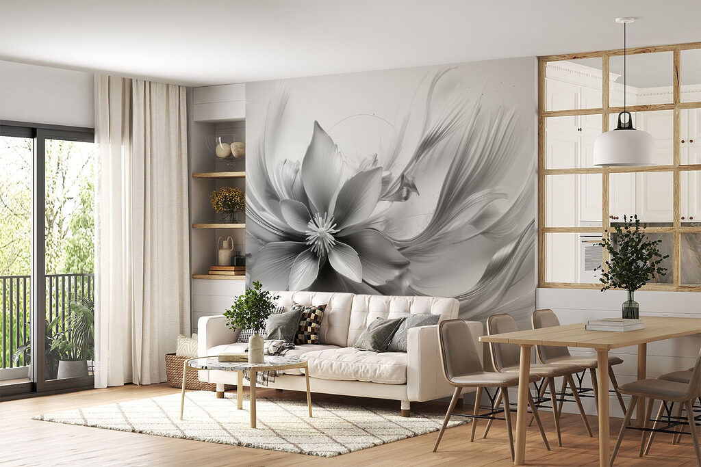 Flower with leaves and petals