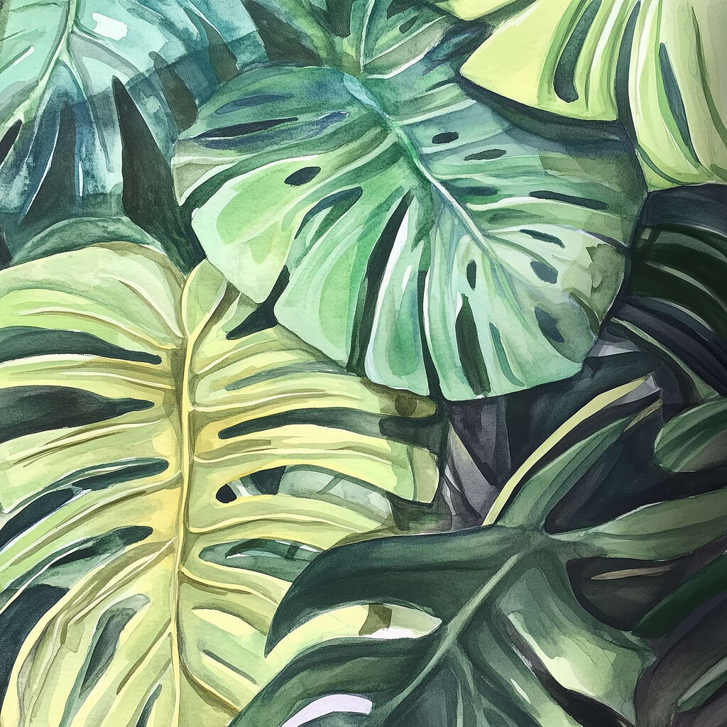 Lush foliage in vibrant hues