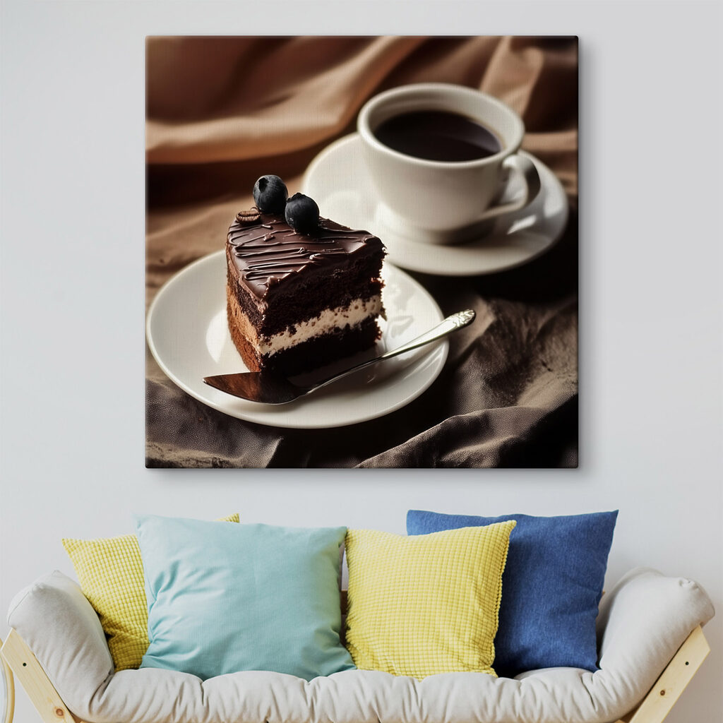 Piece of cake and a cup of coffee