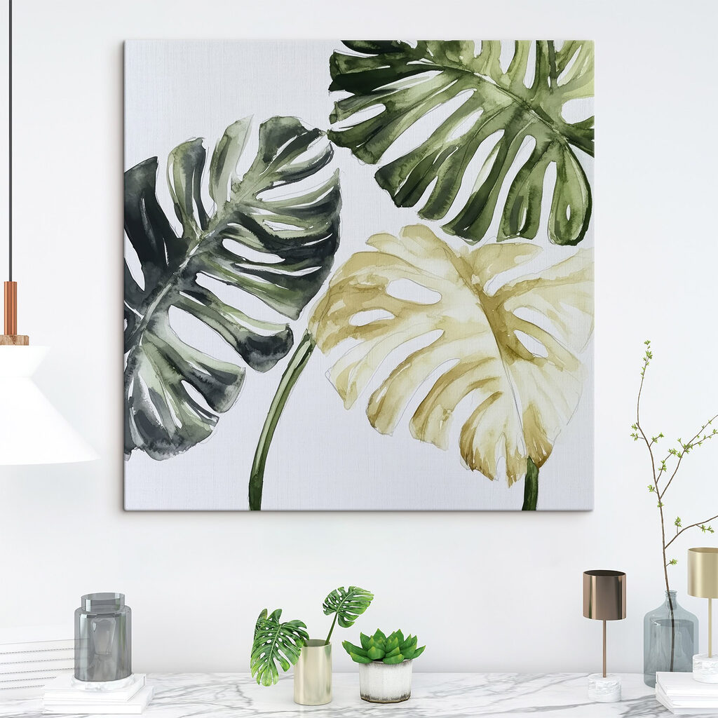 Group of leaves on a white background