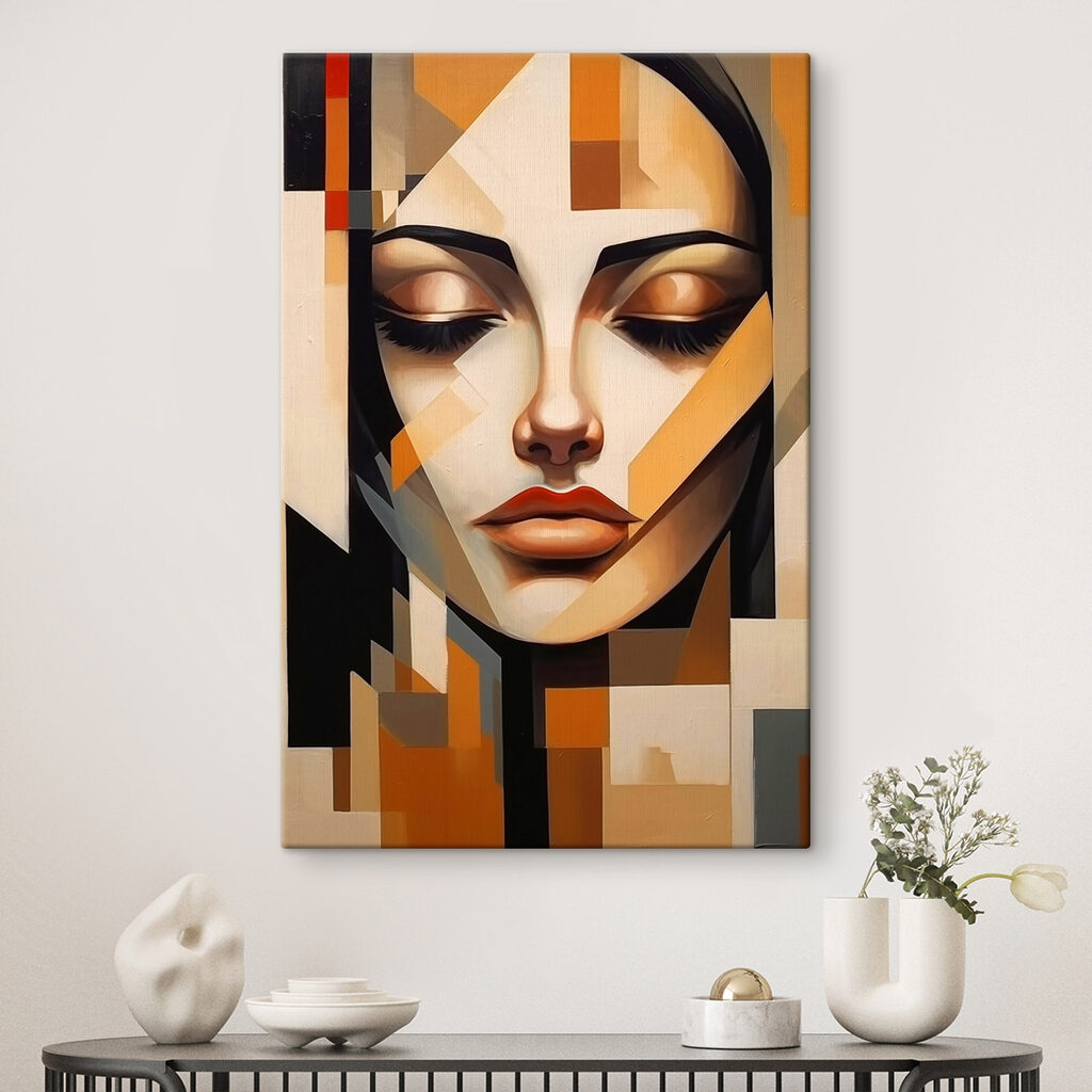 Painting of a woman's face