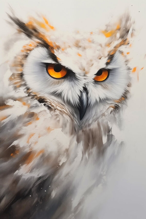 Sowa z żółtymi oczami Sowa z żółtymi oczami