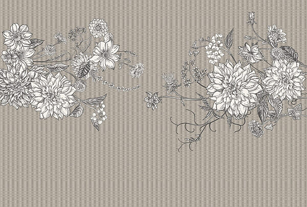 Elegant floral illustration on textured background
