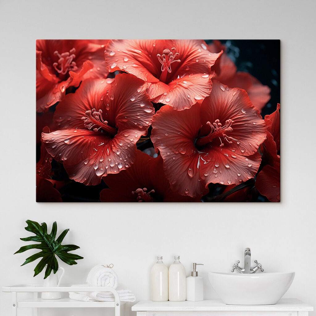 Group of red flowers