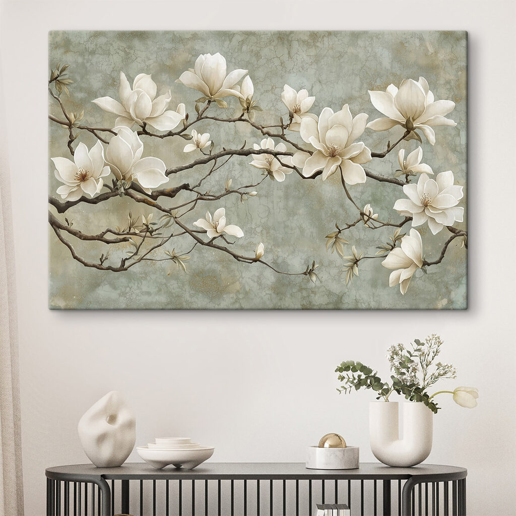 White flowers on a branch White flowers on a branch