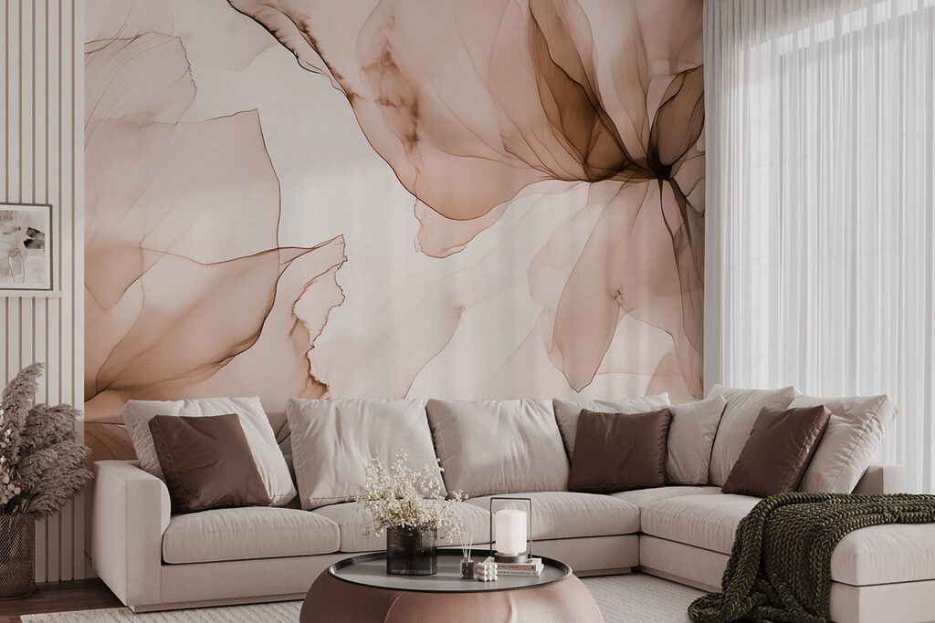 Delicate floral abstract design