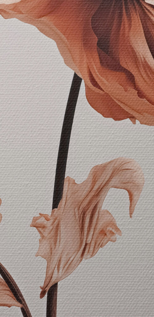 Flower with dried leaves Flower with dried leaves