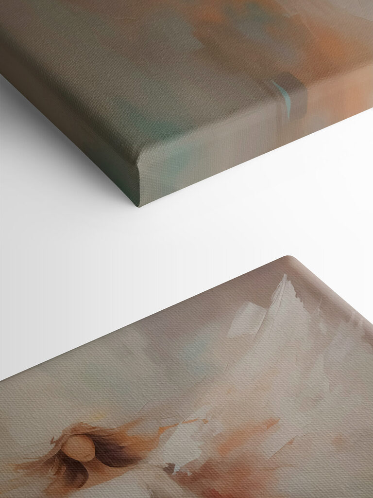 Painting of a woman with wings