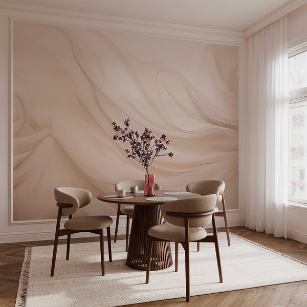 Soft waves of delicate fabric