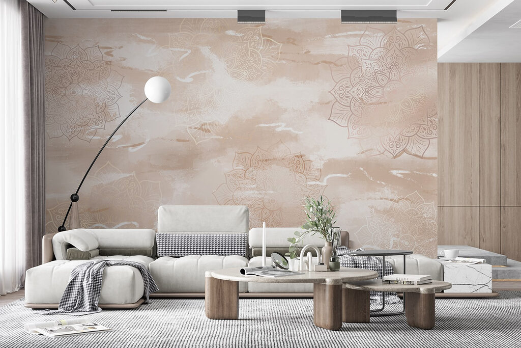 Pattern of flowers on a surface