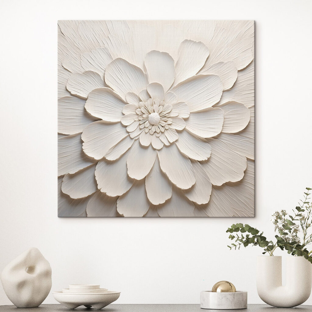 White flower with many petals