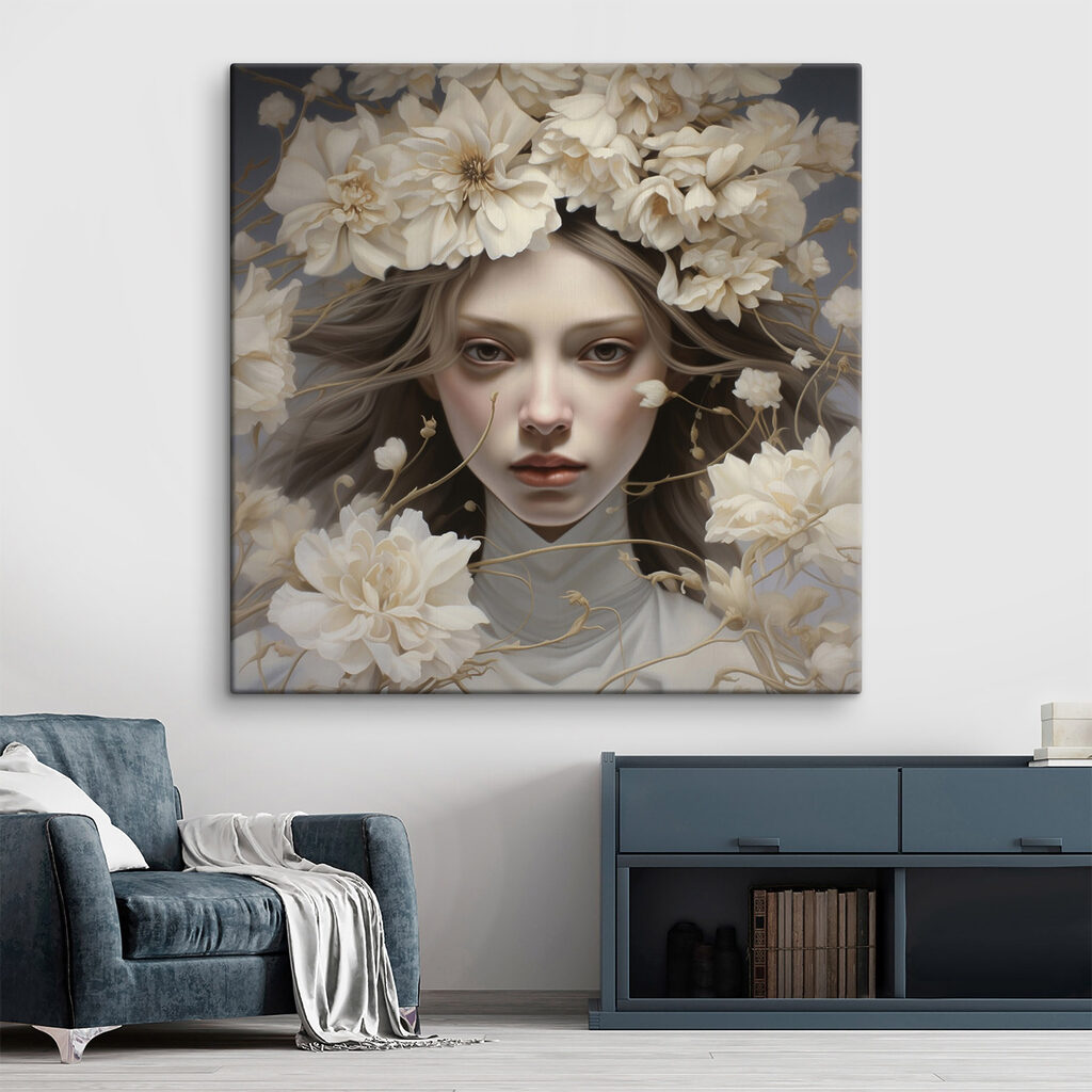 Woman with flowers in her hair