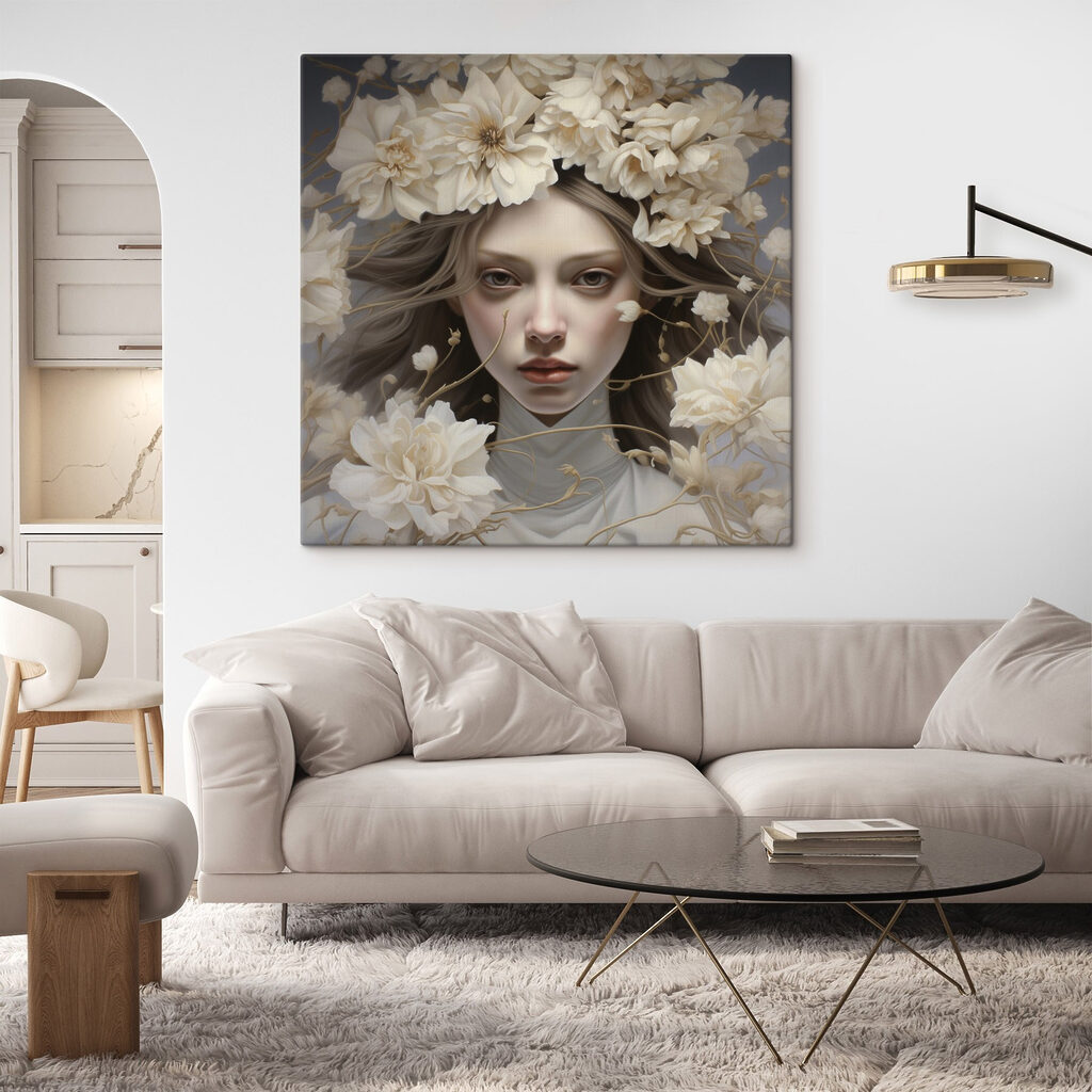 Woman with flowers in her hair