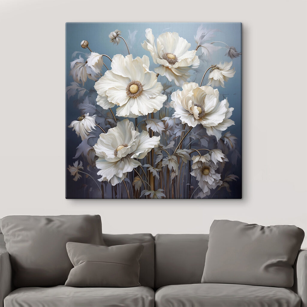 Painting of white flowers