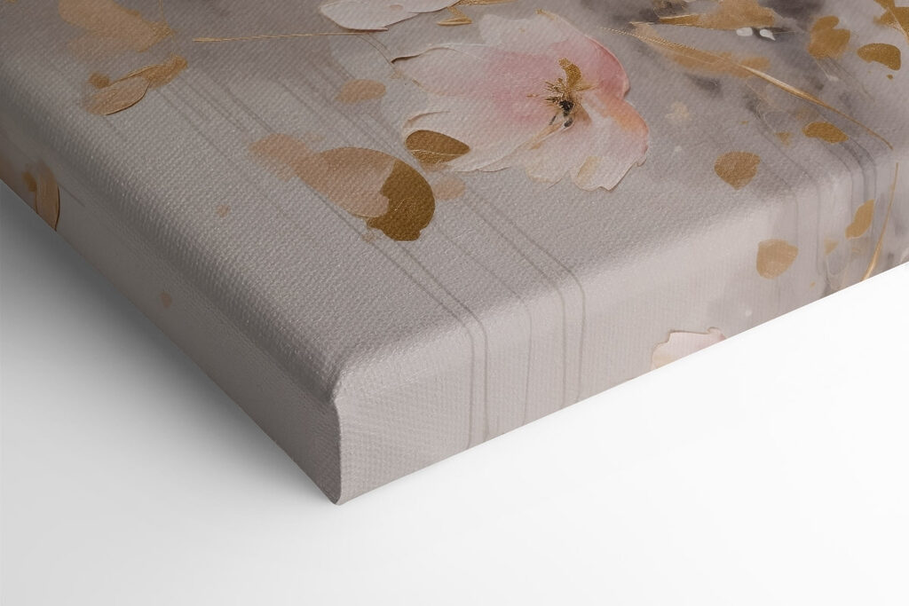 Painting of flowers on a white surface Painting of flowers on a white surface