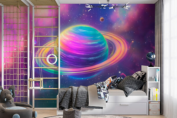 Fototapeta Kolorowa planeta w kosmosie (SKU: w03397) Fototapeta Fototapeta Kolorowa planeta w kosmosie (SKU: w03397)