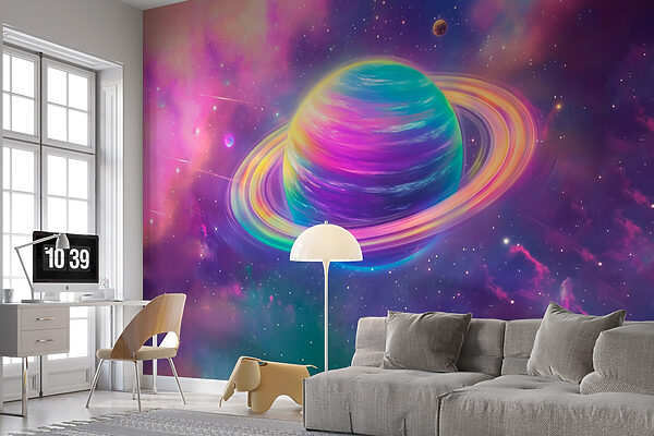 Colorful planet in space