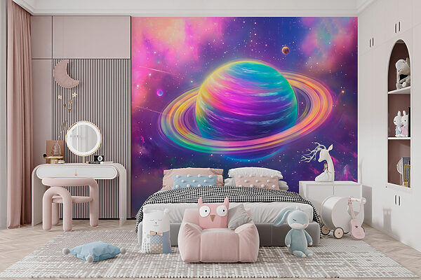 Colorful planet in space