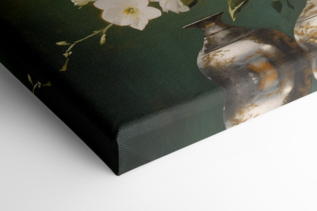 Vase with white flowers and a bowl Vase with white flowers and a bowl