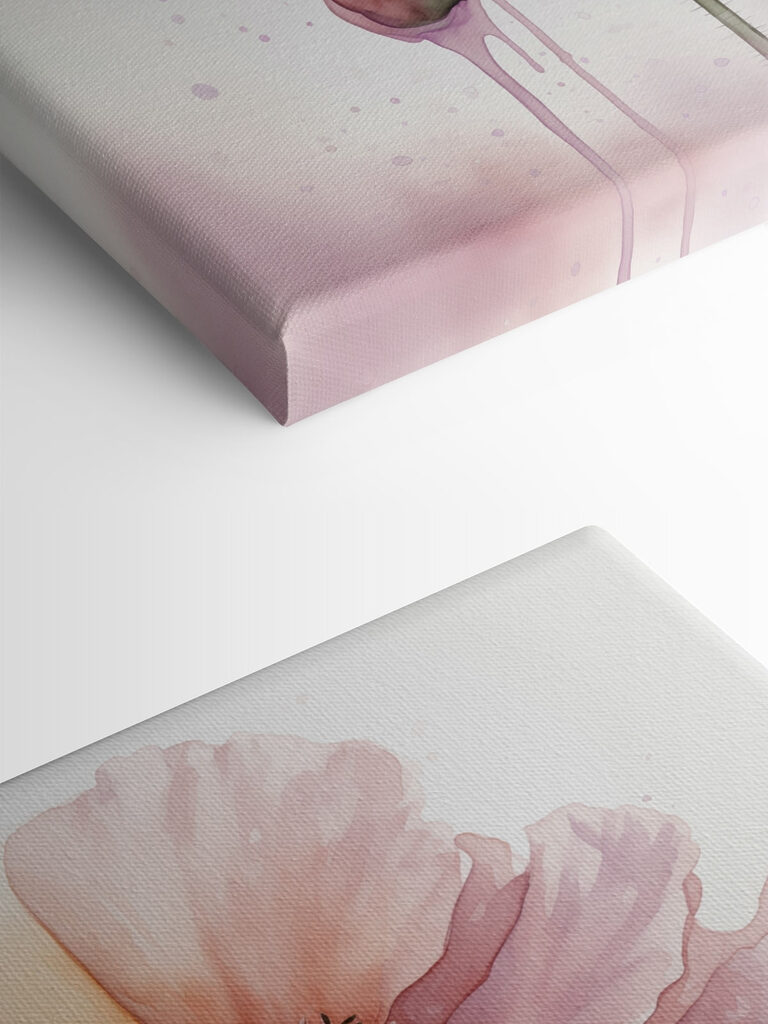 Watercolor painting of a flower