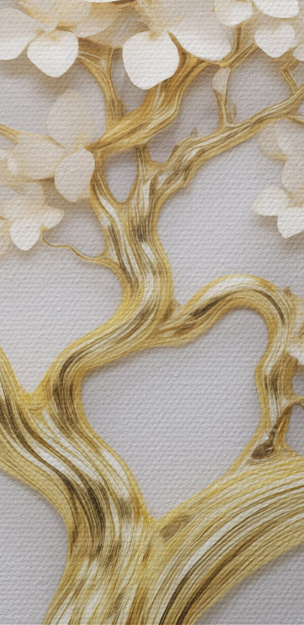 Tree with white leaves and flowers