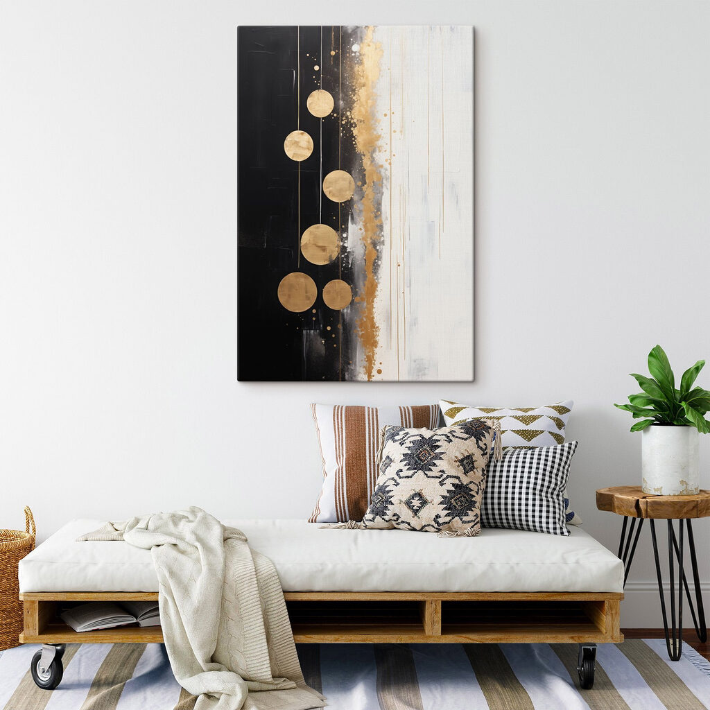 Painting of circles and lines