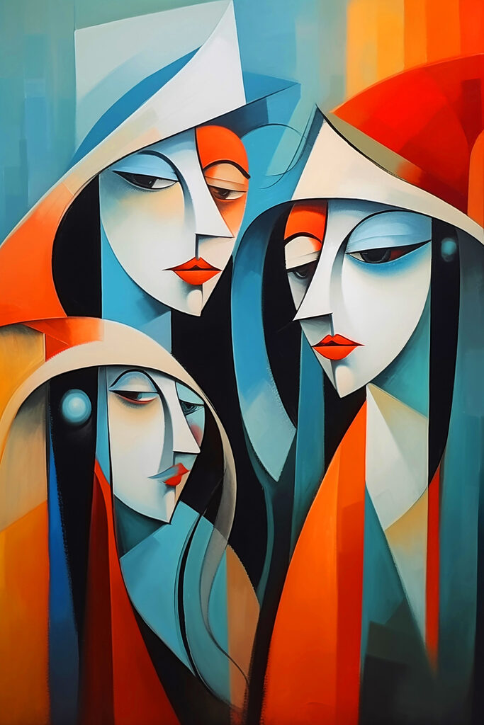 Group of women with different colors