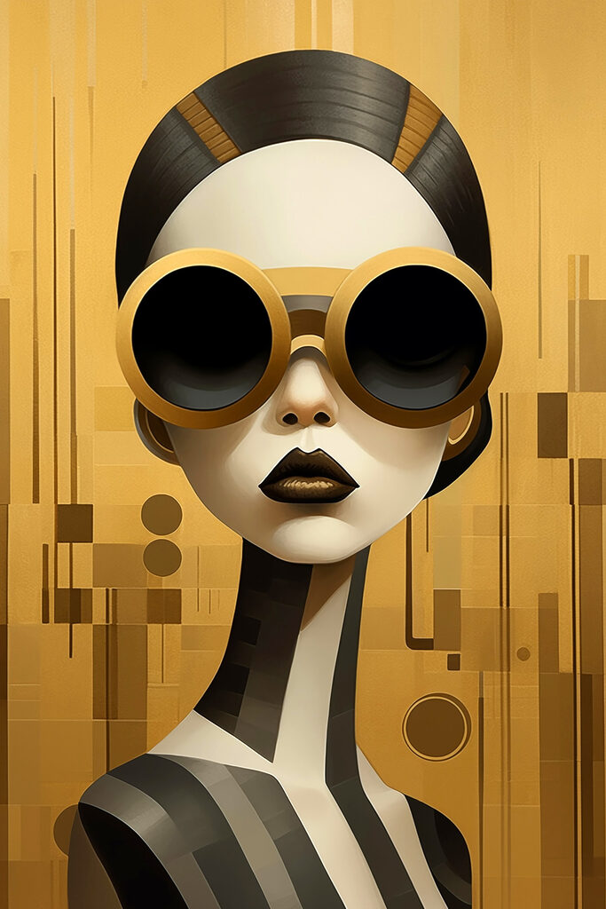 Woman wearing goggles