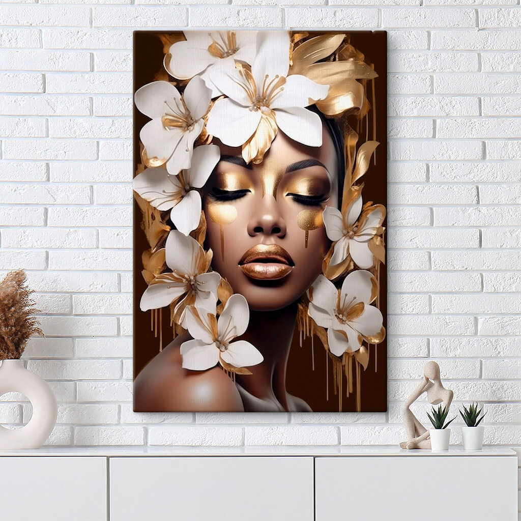 Ethereal beauty adorned with blossoms