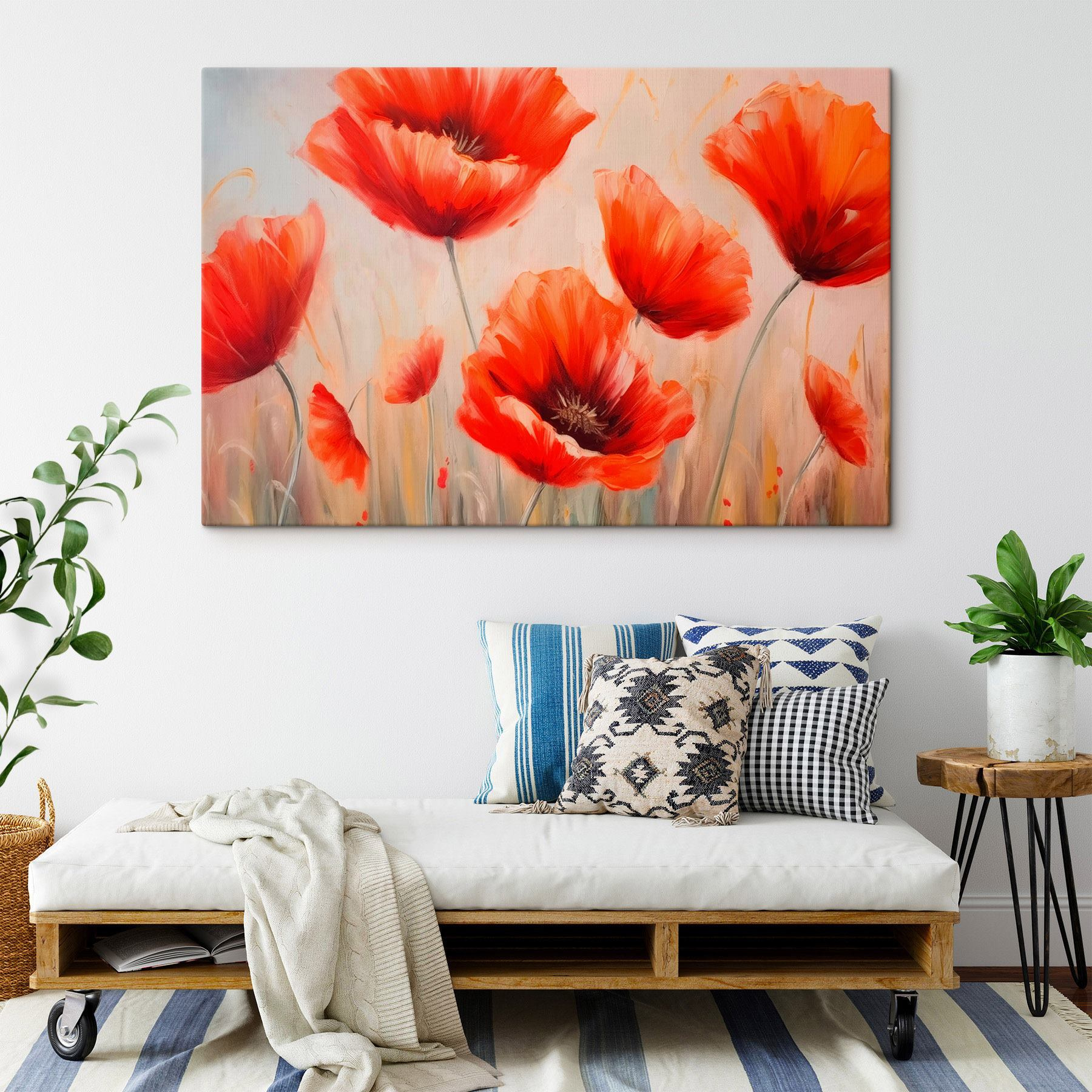 Painting of red flowers