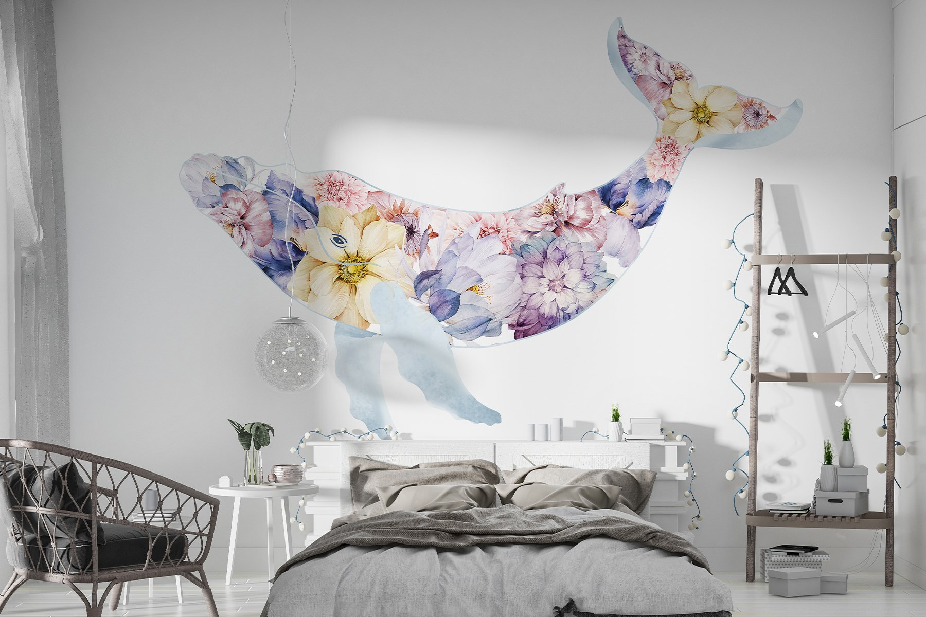 Whale with flowers on it Whale with flowers on it