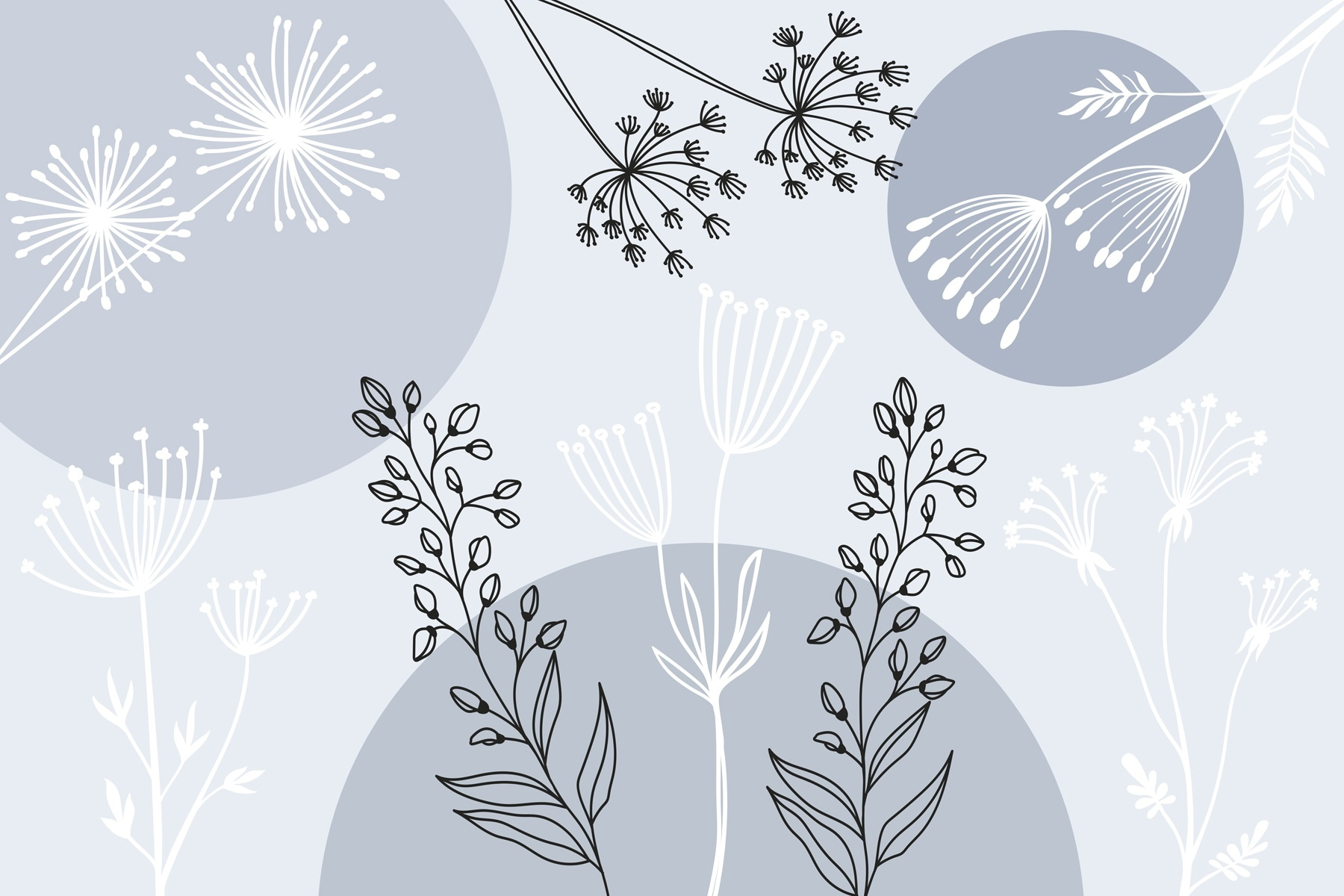 Drawing of flowers and plants