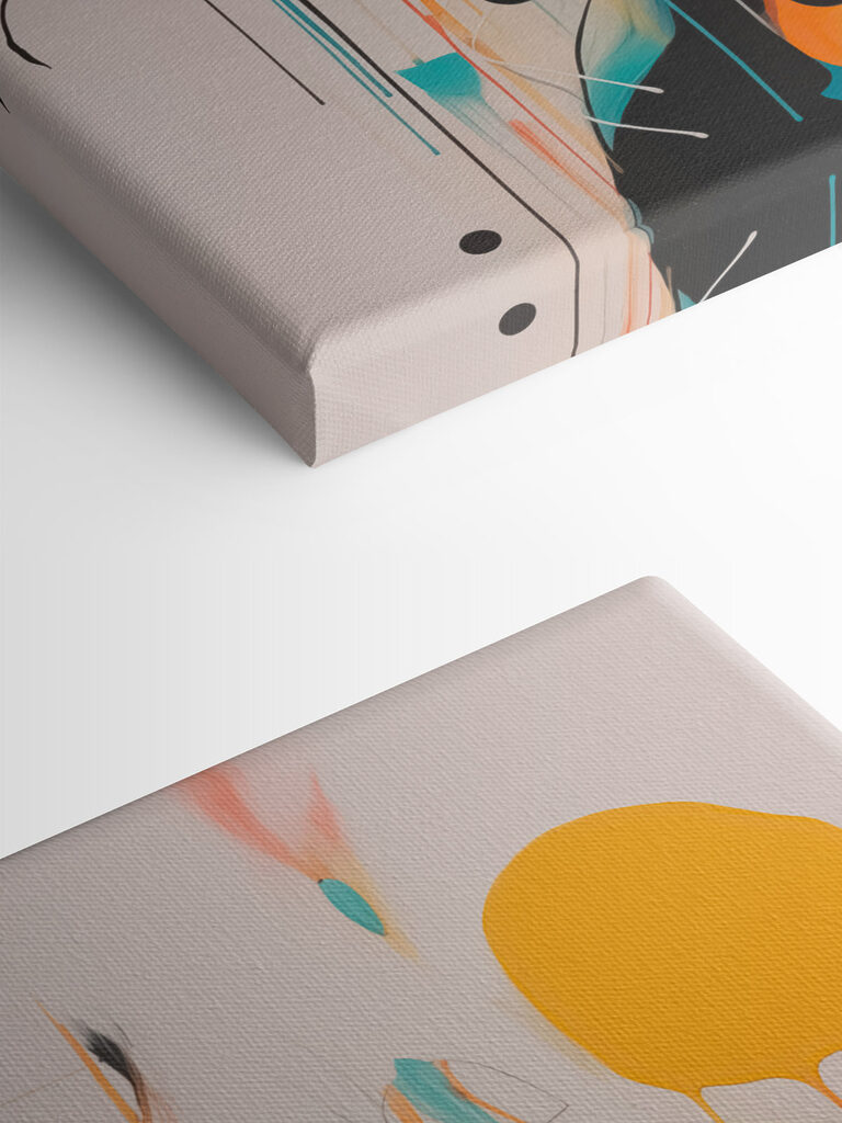 Painting of colorful circles and lines