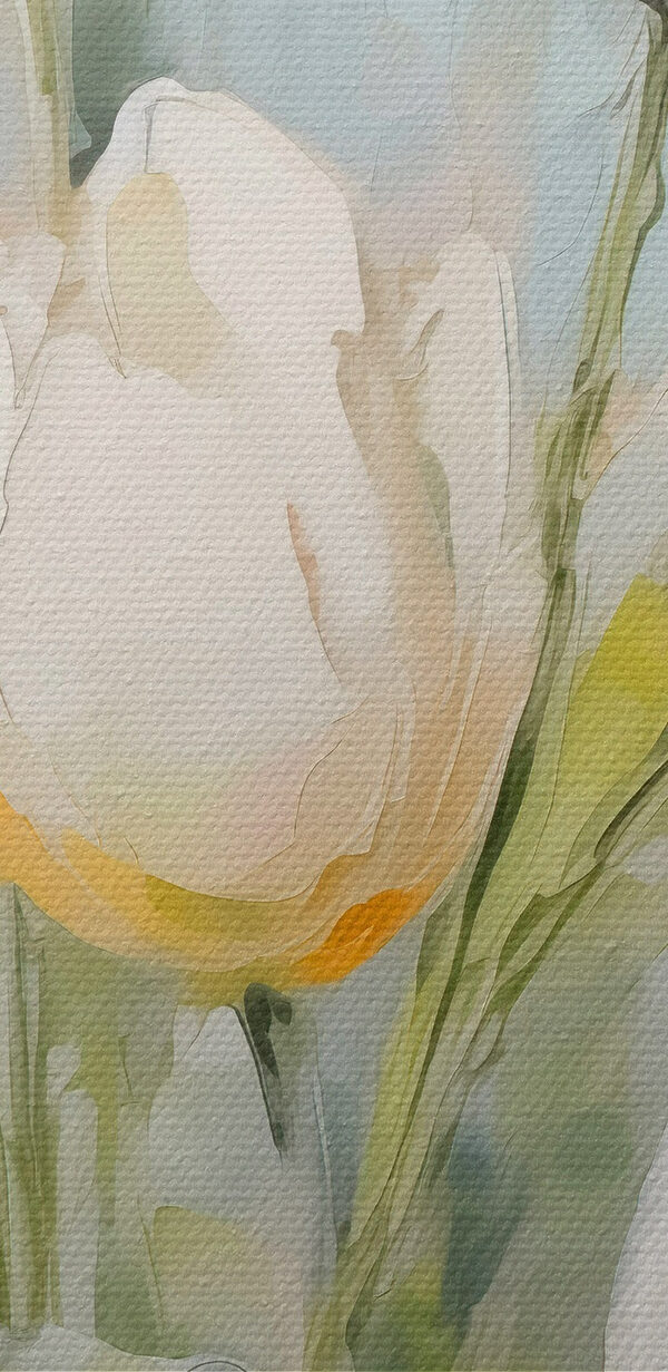 Painting of white tulips