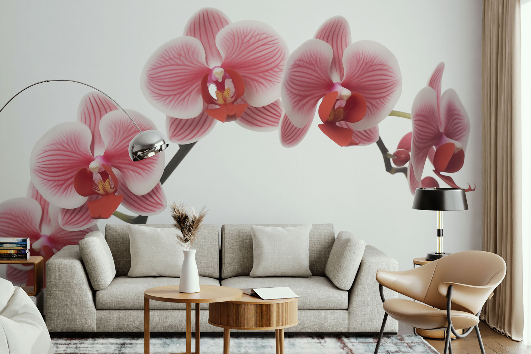 Delicate orchids in gentle bloom