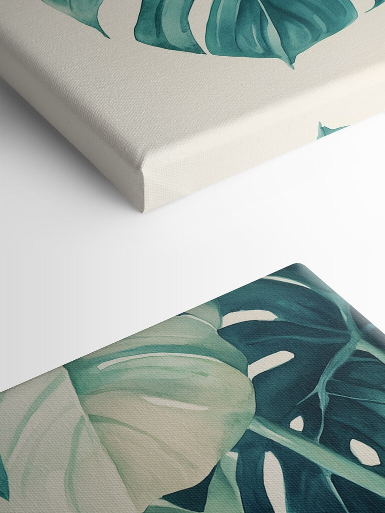 Lush green leaves in soft hues