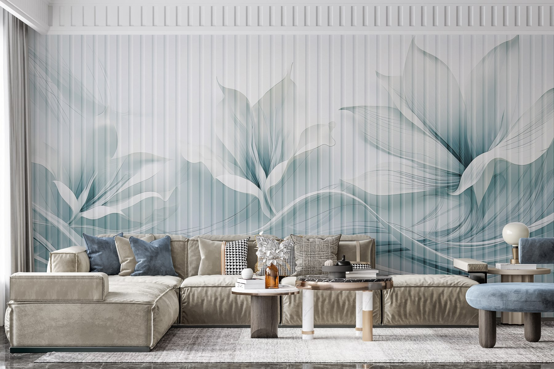 Ethereal floral design in soft tones