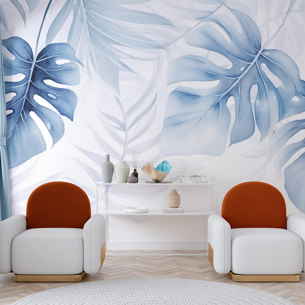 Lush leaves in calming hues