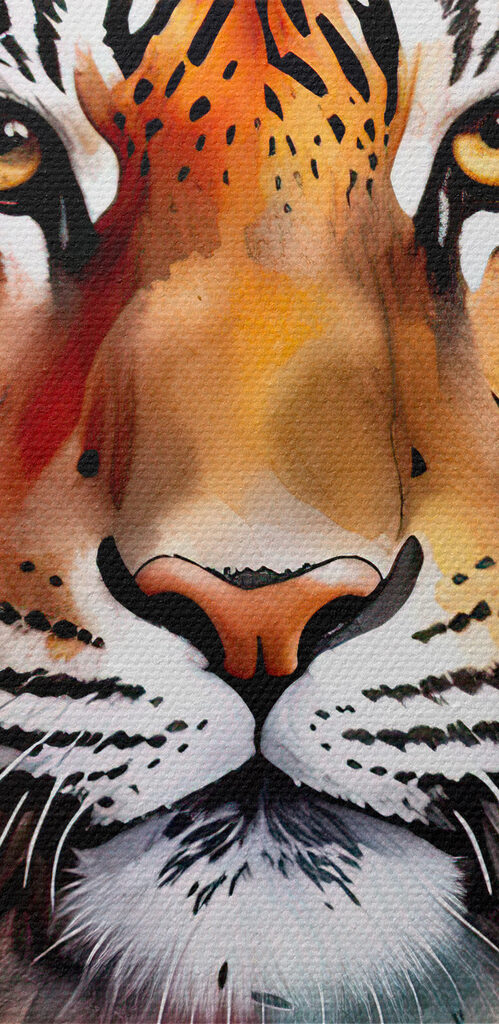 Tiger with colorful splashes Tiger with colorful splashes