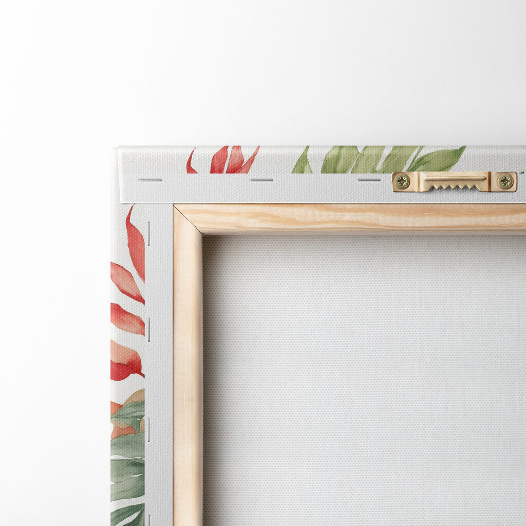 Group of green and orange leaves